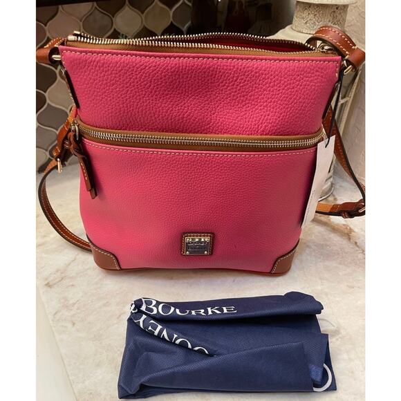 Dooney & Bourke pebbled leather crossbody PINK NWT   Rare color - Picture 2 of 15